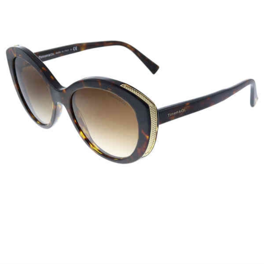Tiffany & Co. Sunglasses Havanah Cateye Metal Luxury Designer Summer Tf4151 #54